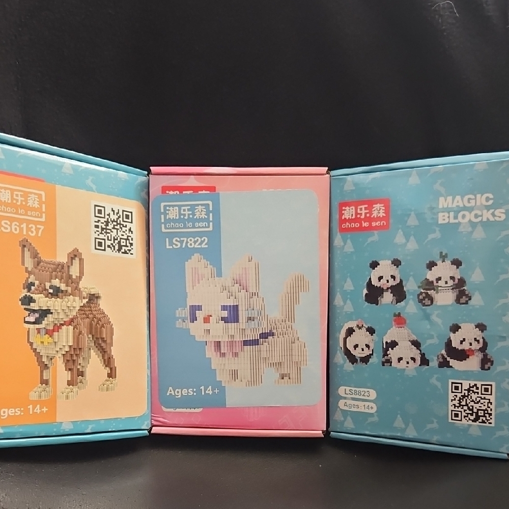 Magic Blocks Puzzle Set - Blue, Pink